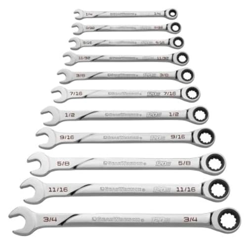 GEARWRENCH Universal Spline XL Ratcheting Combination SAE Wrench Set - 86450 - style: 11 Piece SAE