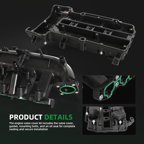 Engine Valve Cover & Intake Manifold Kit, for Chevy Cruze 2012-2016, for Chevrolet Sonic Trax 1.4L 2012-2020, for Buick Encore 2013-2019, OE# 25200449, 55577314