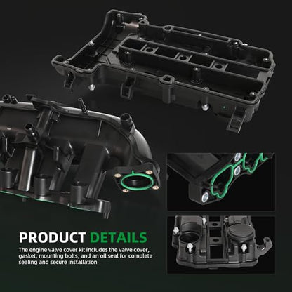 Engine Valve Cover & Intake Manifold Kit, for Chevy Cruze 2012-2016, for Chevrolet Sonic Trax 1.4L 2012-2020, for Buick Encore 2013-2019, OE# 25200449, 55577314