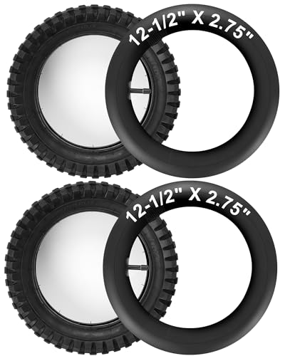 LotFancy 12.5x2.75 (12-1/2x2.75) Tire & Inner Tube for Razor MX350 MX400 Dirt Rocket, X-Treme X-560, 2 Pack Heavy Duty Scooter Tire Tube for Mini Pocket Bikes - size: 2 Pack