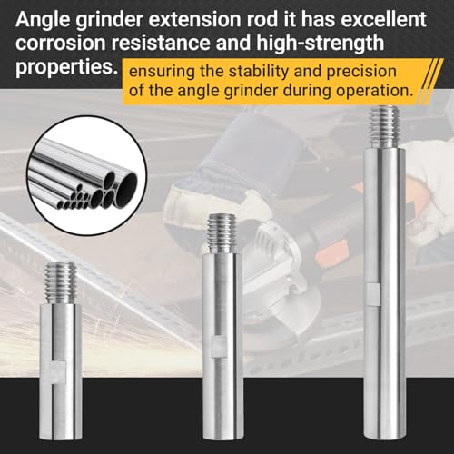 5/8"-11 Angle Grinder Extension Rod Kit, for Angle Grinder Car Polishing Machine Pads Backing Plate Electric Polisher, 3", 3.9", 5.5" Grinder Extension Shaft