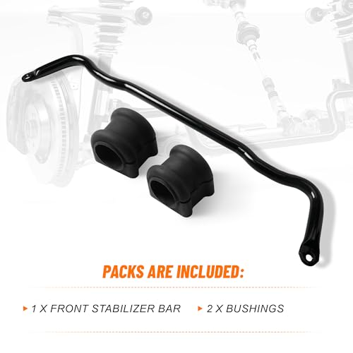 Upgrade 55398938AC Front Suspension Stabilizer Bar Compatible with 2009-2010 Dodge Ram 1500,2011-2018 Ram 1500,2019-2022 Ram 1500 Classic 4WD (Sway Bar) (Sway Bar with Bushing) - size: Sway Bar with Bushing