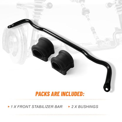 Upgrade 55398938AC Front Suspension Stabilizer Bar Compatible with 2009-2010 Dodge Ram 1500,2011-2018 Ram 1500,2019-2022 Ram 1500 Classic 4WD (Sway Bar) (Sway Bar with Bushing) - size: Sway Bar with Bushing