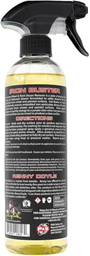 P & S Professional Detail Products Iron Buster Wheel & Paint Decon Remover - pH Balanced, Safe on Alloy, Chrome, Steel & Aluminum Wheels - 16 oz Spray - size: 16 Ounce (Pack of 1)