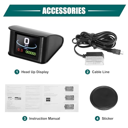 X AUTOHAUX Mini HUD Head Up Display Car Dashboard Digital Speedometer