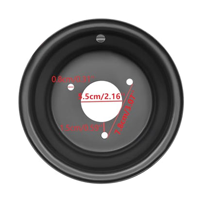 7" ATV Wheel Rim 3 Lugs 16x8-7 Tire Rim Parts for 125cc ATV Black Wheel Rim Tire 3 Holes 78mm Hole Distance, Black