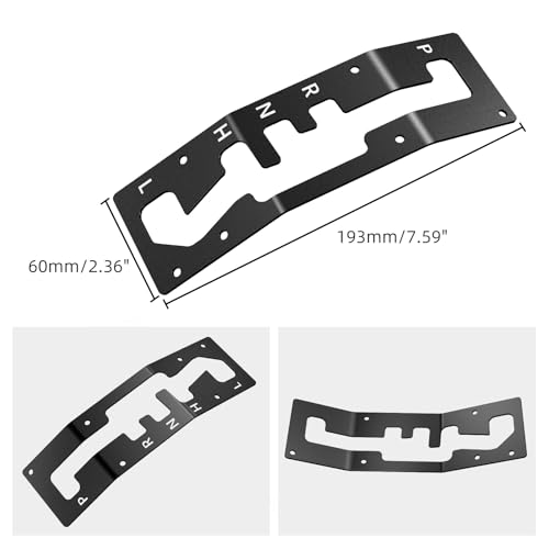 NICECNC Shift Shifter Gate Plate Panel with Gear Letter Black - color: Black