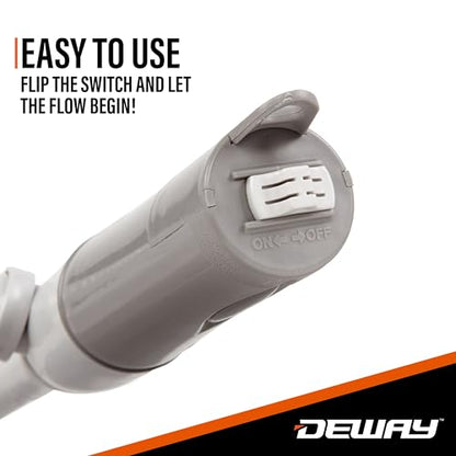 Deway Stick Fuel Transfer Pump, Auto-Stop Nozzle, 15in, D-Battery, 2.4 GPM - style: Auto-Stop