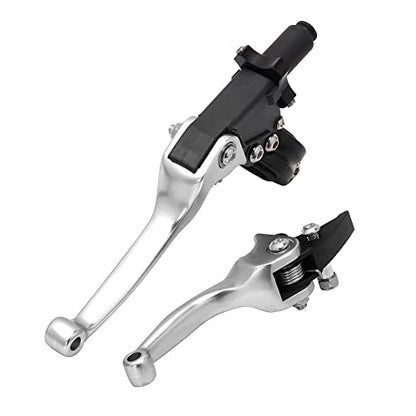 JFG RACING Dirt Bike Brake Clutch Lever Set 7/8" 22MM for CRF KLX SSR TTR - color: Silver