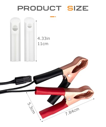 SCUARI 4PCS Automotive Fuel Injector Cleaning Kit,Car Accessories Fuel Injector Flush Cleaner Adapter DIY Cleaning Tool Kit with Test Lead,Suitable for Any 12-24V Car,Motorcycle,Electric Car,ATV