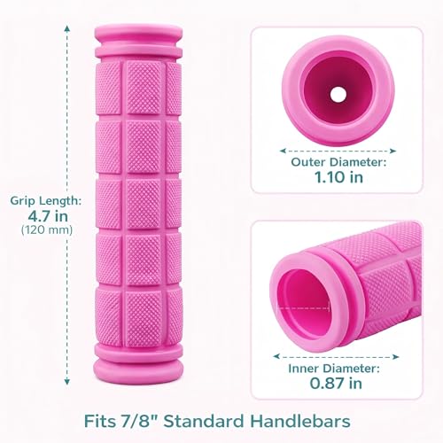 CHUNZEXI 4 PCS Rubber Bike Handlebar Grips - color: Pink