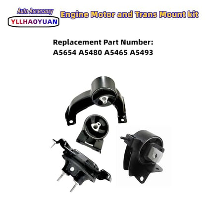 Yllhaoyuan Complete Set of 4 Motor Mounts for 2008-2010 Chrysler Town - size: 2008-2010 Chrysler Town & Country