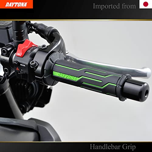DAYTONA Universal 7/8" Motorcycle Handlebar Grips for Stylish and Comforting Long Rides (Geometric) (Green) - color: Green