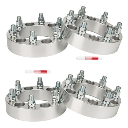 KAX 6x5.5 Lug-Centric Wheel Spacers 1.5 inch for Chevrolet Silverado 1500 - color: Silver, size: 6x5.5" -108mm -M14x1.5 -1.5" thick