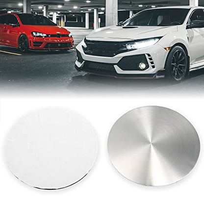 X AUTOHAUX 4pcs 70mm Silver Tone Car Universal Wheel Center Hub Caps Emblem Badge Decal Sticker - size: 70mm