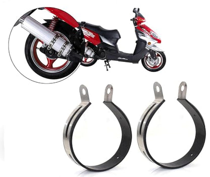 115mm Exhaust Muffler Mounting Clamp Bracket with Rubber for Chinese GY6 125cc 150cc Moped Scooter Go Kart Taotao Peace JCL Qingqi - color: Mounting Clamps