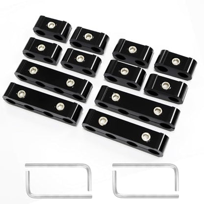 12-Piece Spark Plug Wire Separator and Holder Set(black) - color: black