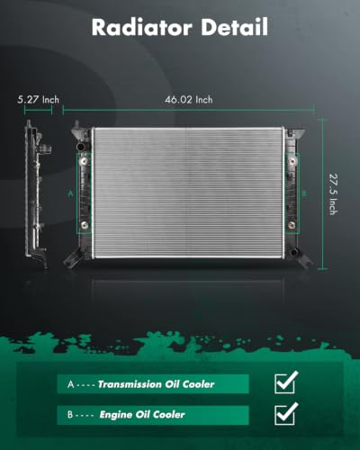 SCITOO Radiator for 2011-2016 for Chevrolet for Silverado 2500 HD 6.0L - size: 13301