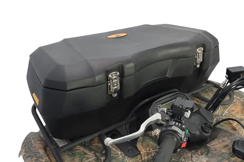 Black Boar ATV Front Storage Box - Features Durable Polyethylene Design w/Stainless Steel Lockable Latches - includes Mounting Hardware - Easily Attaches to Front Tubular Racks (66011) - style: Front Storage Box
