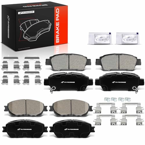 A-Premium Front and Rear Ceramic Brake Pads Compatible with Toyota