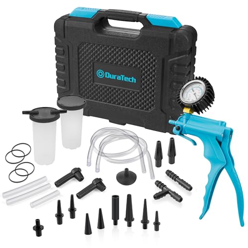 DURATECH 2 in 1 Brake Bleeder Kit with Handheld Vacuum Pump, for Automotive