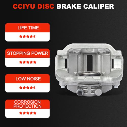 cciyu Rear Right Disc Brake Caliper Assembly w/Bracket 18-B4727 - size: Rear Right[18-B4727]