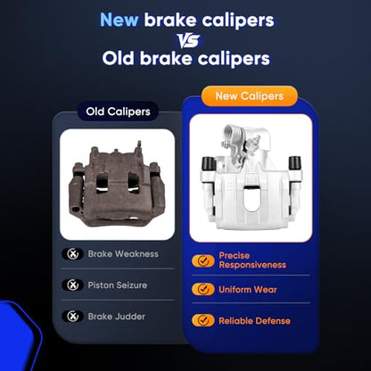 ECCPP 19B6284A 19B6285A Rear Left & Right Brake Caliper Assembly - size: Rear[19B6284A 19B6285A]