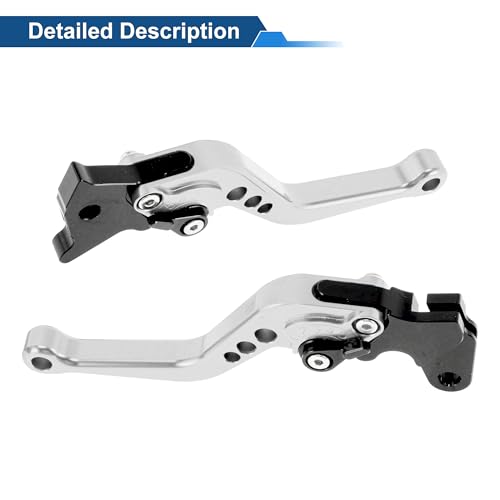 Short Brake Clutch Levers for Yamaha Raptor 660 2001-2004 1 Pair - color: Silver Tone