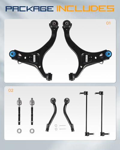 8Pc Control Arms with Ball Joints Fit for Kia Sorento 2011-2013 - size: Fit for Sorento 11-13 8x Control Arm Kit (290)