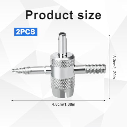 Gosknor 2pcs 4-Way Valve Core Tools, 4-in-1 Tire Valve Tool