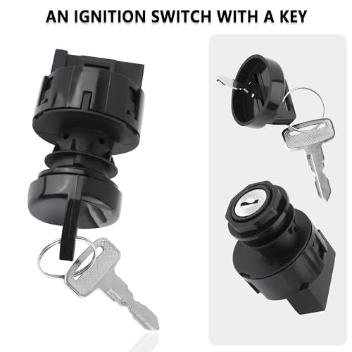 Ignition Key Switch OEM#4011002 4012165 4010390,3 Position 6 Pins Ignition Switch with Keys,Key Ignitions Switches Compatible with Polaris RZR Ranger Sportsman 170 300 325 400 425 450 500 550