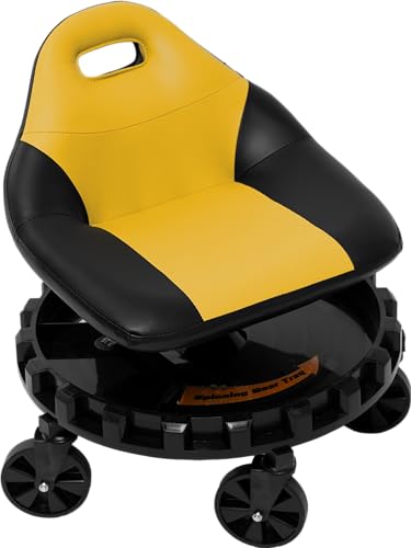 Traxion 400lb Capacity 2-704 Yellow Progear Mobile Rolling Gear Seat - color: Yellow