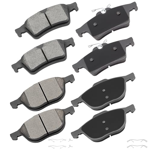 cciyu D1044 D1095 Front Rear Ceramic Brake Pads Kits 8pcs - size: Front[D1044] + Rear[D1095]