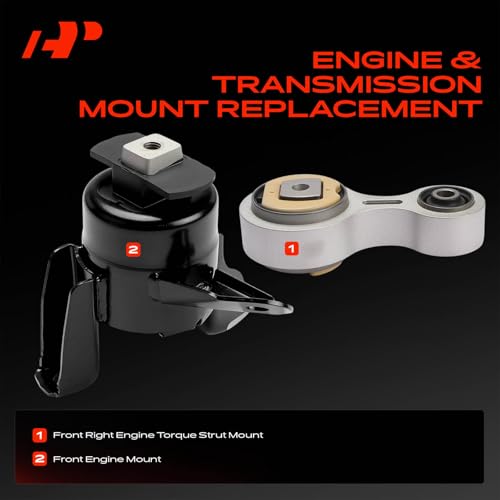 A-Premium Engine Motor Mount and Torque Strut Mount Kit, Set of 2