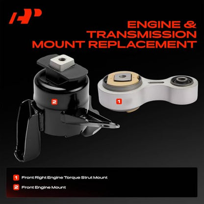 A-Premium Engine Motor Mount and Torque Strut Mount Kit, Set of 2