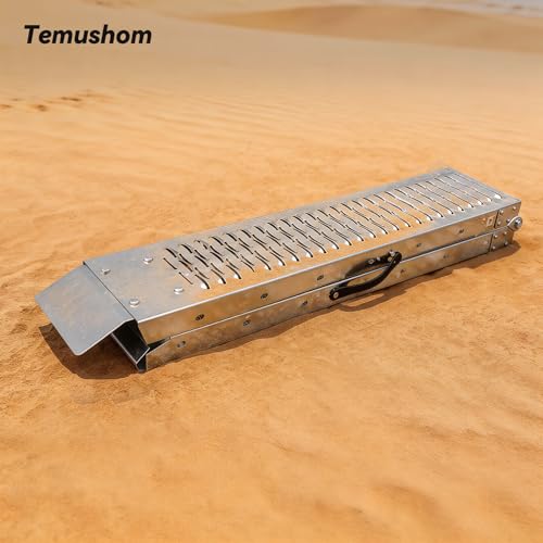 Temushom 83" Folding Truck Ramps, 1000 Lbs Capacity, 2 Pcs - size: Silver-83'' L-Usable Height: under 30''