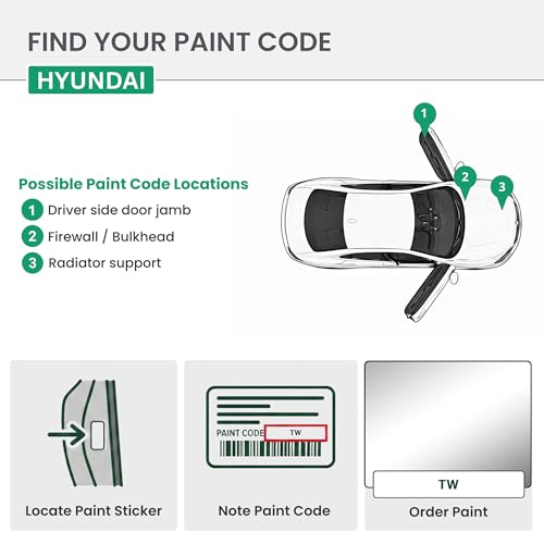 ERA Paints - TW - Sterling Silver Metallic for HYUNDAI Exact OEM Color Match Automotive Touch Up Paint for Cars - Scratch & Chip Repair for Metal & Plastic - Basic Kit - Made in USA - style: Jar - Basic Kit