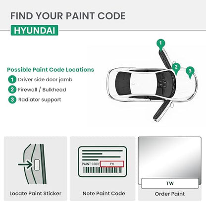 ERA Paints - TW - Sterling Silver Metallic for HYUNDAI Exact OEM Color Match Automotive Touch Up Paint for Cars - Scratch & Chip Repair for Metal & Plastic - Basic Kit - Made in USA - style: Jar - Basic Kit
