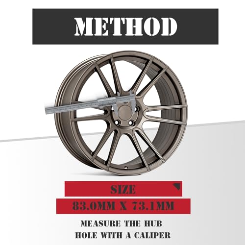 KitsPro 3.25Inch 83MM Wheel Center Caps, Pack of 4 (Gloss Black, Outer 83MM, Inner 73MM) - color: Gloss Black, size: Outer 83MM , Inner 73MM