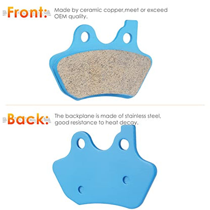 Front & Rear Ceramic Brake Pads for Harley Davidson Touring Softail Dyna