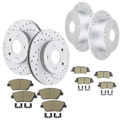 Acinoparts Front and Rear Brake Kit for Hyundai Sonata Kia Optima 2011 - size: HMBK21201