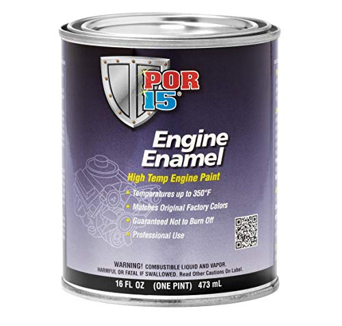 POR-15 High Temperature Engine Paint, Engine Enamel, 16 Fluid Ounces, Chevrolet Red - color: Chevrolet Red, size: 16 Fl Oz
