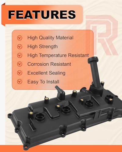 Engine Valve Cover w/Gasket, Bolts, Oil Cap for Select Ni-ssan 5.6L Models - size: 13264-ZE01A, 13264-ZE00A