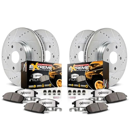 PowerStop Z36 Truck & Tow Brake Pad & Rotor Kit Front & Rear K8171-36