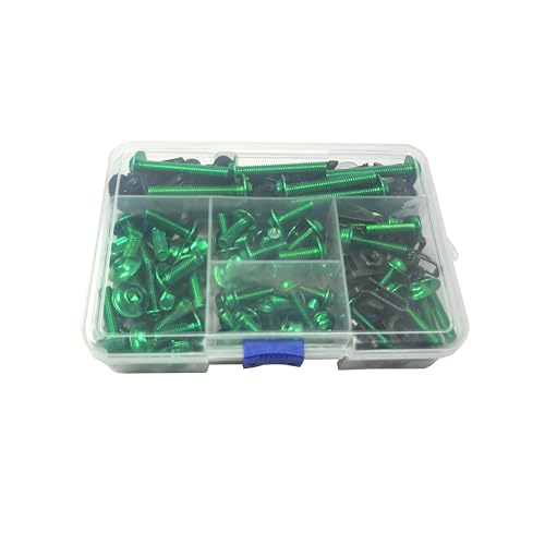 210pcs Motorcycle Fairing Bolts Kit for Sportbike Green - color: Green