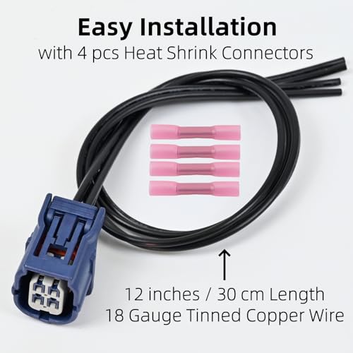 Alternator Connector Wiring Harness fit for Honda Odyssey 2008-2017, Pilot 2009-2015, Ridgeline 2009-2014, Accord 2008-2012, V6 3.5L Engine, Repair Plug Pigtail