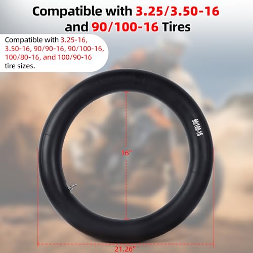 AR-PRO (2-Pack) 3.00-16 3.25/3.50-16 Inner Tubes for Dirt Bike and Off-Road Motorcycles – Heavy-Duty Butyl Rubber Tubes Compatible with 90/100-16 100/80-16 100/90-16 Tires with TR4 Straight Valve Stem - size: 3.25/3.50-16 (90/100-16), TR4 Valve