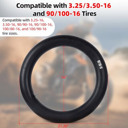 AR-PRO (2-Pack) 3.00-16 3.25/3.50-16 Inner Tubes for Dirt Bike and Off-Road Motorcycles – Heavy-Duty Butyl Rubber Tubes Compatible with 90/100-16 100/80-16 100/90-16 Tires with TR4 Straight Valve Stem - size: 3.25/3.50-16" (90/100-16), TR4 Valve