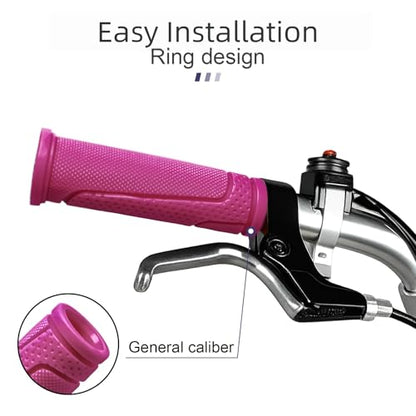 9-Color Kids Bike Handlebar Grips - Non-Slip TPR Bicycle Grips for Mini Bikes & Micro Scooters (22.2mm, 90mm) - color: Rose