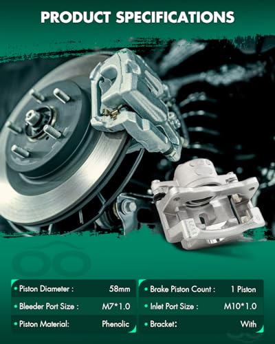 SCITOO Front Left and Right Disc Brake Caliper with Bracket 19B6272 19B6273 - size: Front[19B6272 & 19B6273]